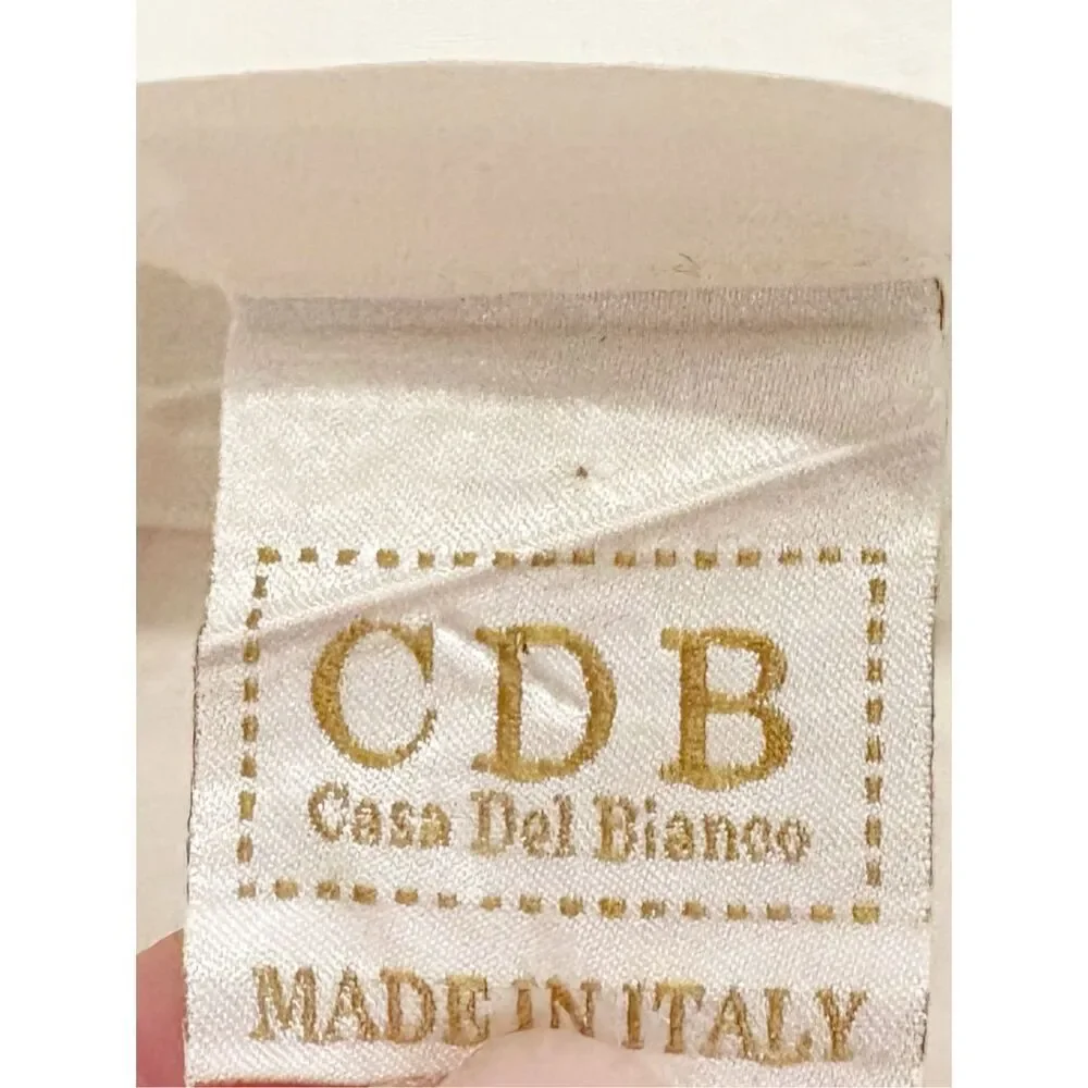 Casa Del Bianco Custom Pillow Shams Made in Italy Embroidered SET OF TWO